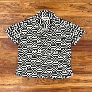 Kids Open Edit Camp Color Short Sleeve Shirt Size 5